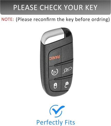 Gray Key Fob Cover with Heavy-duty Keychain For Grand Cherokee Renegade in Saudi Arabia