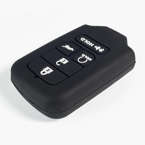 2PCs Click&Fit Key Fob Covers Compatible with Honda Civic 2015-2020, CR-V 2015-2022, Accord 2015-2019, Pilot 2015-2020, HR-V 2015-19 – Silicone Car Key Shell Rubber Protector 5-Buttons, Black+Grey in Saudi Arabia