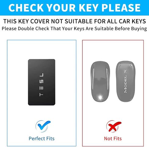 Tesla Key Card Holder, Suede Leather Tesla Card Key Holder ， Simple and Elegant Tesla Model 3/Y/X/S Key Card Holder Accessories ，2024 Tesla Keychain Card Holder. (black) in Saudi Arabia