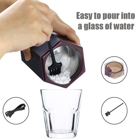 مطحنة حبوب منع الحمل الكهربائية متعددة الوظائف - مسحوق ناعم إلكترونيًا للأدوية الصغيرة والكبيرة وأقراص الفيتامينات - تستخدم لأنبوب التغذية والأطفال وكبار السن والحيوانات الأليفة (أسود) in Kuwait