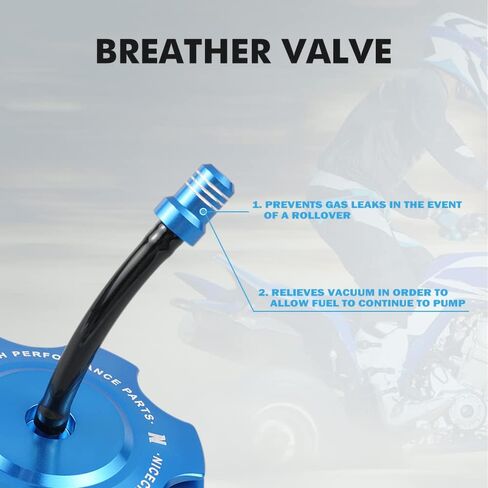Fuel Tank Cap with Hose Compatible with Yamaha YFZ450 2004-2009 2012 2013,YFZ450X 2010 2011,Banshee 350 YFZ350 2002 2003 2004 2005 2006,Warrior 350 YFM350X 2002 2003 2004,See Fitments Red in Kuwait