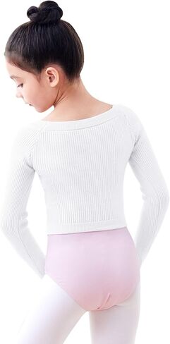 Girls Long Sleeve Dance Sweater, Soft Ballet Warm Up Pullover, Dance Sweater for Leotards in Saudi Arabia