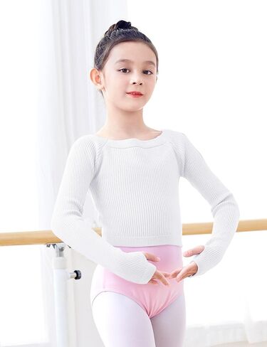 Girls Long Sleeve Dance Sweater, Soft Ballet Warm Up Pullover, Dance Sweater for Leotards in Saudi Arabia