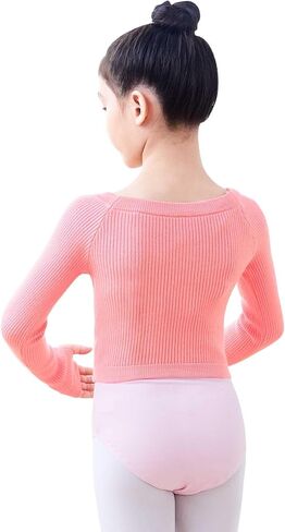 Girls Long Sleeve Dance Sweater, Soft Ballet Warm Up Pullover, Dance Sweater for Leotards in Saudi Arabia