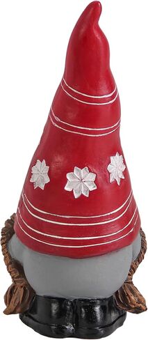 Christmas Gnomes Statues for Holiday Decor, Gnome Figurines for Shelf Bookshelf Mantle New Year Decoration, Winter Gnome Holding Gift, Swedish Elf Knome Statues, for Woman in Saudi Arabia