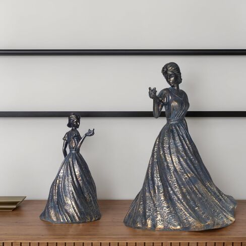 Sculptures Home Decor Bookshelf Decorative Objects Resin Girl Statue Holding Bird Modern Office Shelf Decor Room Decor Gifts for Women in Saudi Arabia