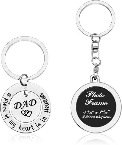 Vadaka Sympathy Keychain for Loss of Son Mom Dad Brother Photo Frame Memorial Keychain Bereavement Remembrance Gift Jewelry in Kuwait
