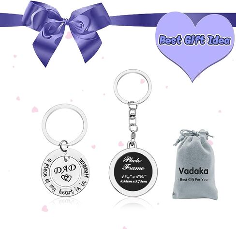 Vadaka Sympathy Keychain for Loss of Son Mom Dad Brother Photo Frame Memorial Keychain Bereavement Remembrance Gift Jewelry in Kuwait