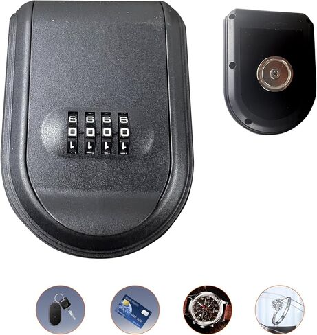 Magnetic Key Holder with Combination Lock Hidden Under Car,Waterproof and durable,Hide Key Lock Box with Strong Magnet for Storage Key Indoors, Outdoors, Hider A Key Outside in Saudi Arabia