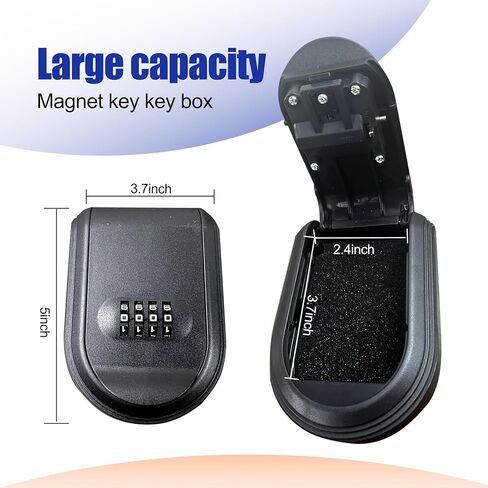 Magnetic Key Holder with Combination Lock Hidden Under Car,Waterproof and durable,Hide Key Lock Box with Strong Magnet for Storage Key Indoors, Outdoors, Hider A Key Outside in Saudi Arabia