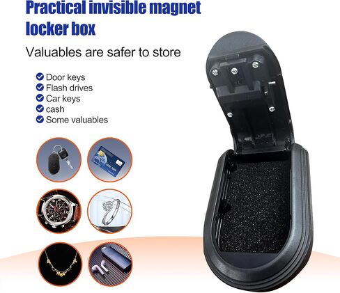 Magnetic Key Holder with Combination Lock Hidden Under Car,Waterproof and durable,Hide Key Lock Box with Strong Magnet for Storage Key Indoors, Outdoors, Hider A Key Outside in Saudi Arabia