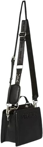 Steve Madden Women Bevelyn Convertible Crossbody Bag Shoulder, One Size, Black/Crystal, One Size in Saudi Arabia