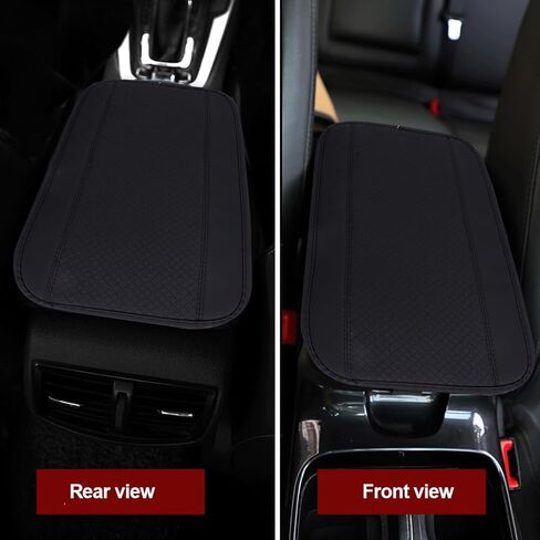 وسادة مسند ذراع السيارة، وسادة مسند ذراع تلقائية، جلد PU أسود مقاوم للماء وسادة وحدة التحكم المركزية مسند ذراع السيارة غطاء صندوق مقعد حامي لمعظم المركبات وسيارات الدفع الرباعي والشاحنات والسيارات (أسود) in Kuwait