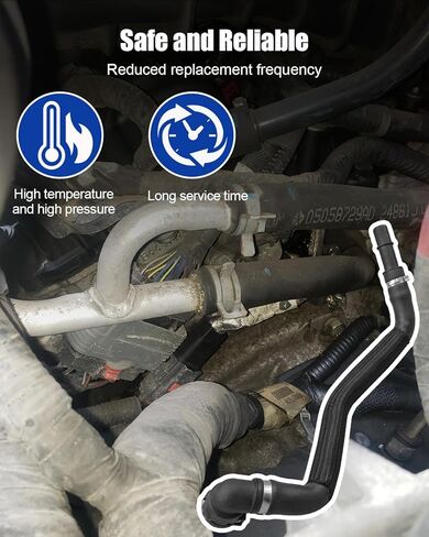 خرطوم سخان HVAC مناسب لكرايسلر 200 2015-2017 شيروكي 2014-2018، موصل خرطوم السخان استبدال 68104972AA 53107665 52014624AA in Kuwait