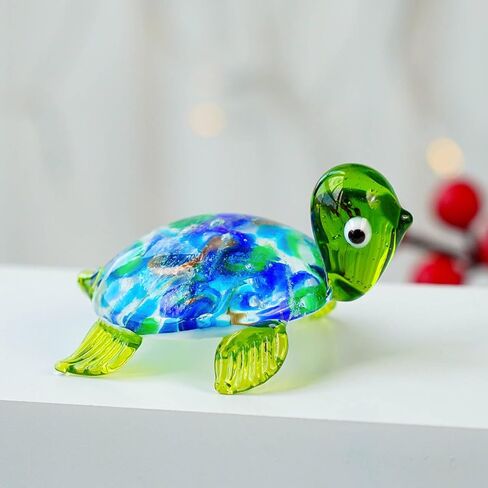 QFkris Mini Hand Blown Glass Cactus Figurine Miniature Collectibles Glass Statue Ornament Simulation Plants B in Kuwait