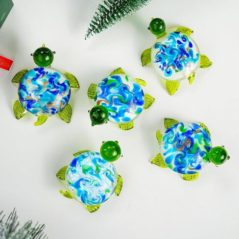 QFkris Mini Hand Blown Glass Cactus Figurine Miniature Collectibles Glass Statue Ornament Simulation Plants B in Kuwait