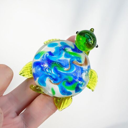 QFkris Mini Hand Blown Glass Cactus Figurine Miniature Collectibles Glass Statue Ornament Simulation Plants B in Kuwait