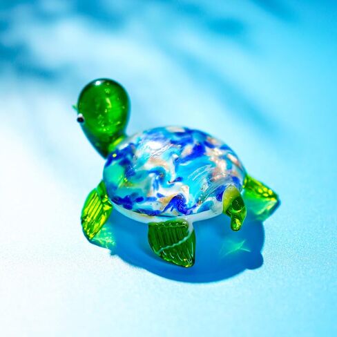 QFkris Mini Hand Blown Glass Cactus Figurine Miniature Collectibles Glass Statue Ornament Simulation Plants B in Kuwait