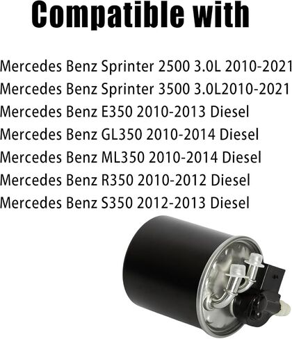 WK 820/15 Fuel Filter Fits for Mercedes Benz E350 GL350 ML350 R350 S350 & Sprinter 2500 3500 3.0L V6 Diesel 2010-2021,5-Pin,Replaces WK 820/6,WK 820/7,642 090 63 52,642 090 48 52 in Saudi Arabia