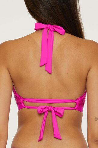 BECCA Women's Castaway Bikini Top, Adjustable, Tie Back, Swimwear Separates in Saudi Arabia