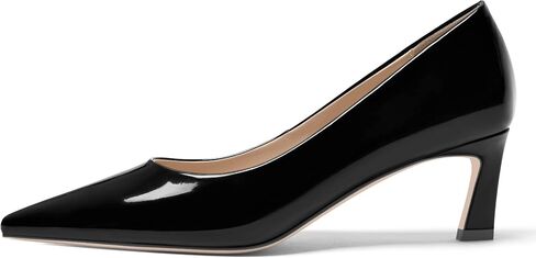 FOGEENA Womens Casual Comfortable Pointed Toe Slip On Patent Leather Kitten Low Heel Pumps Dressy Shoes 2 Inch in Saudi Arabia