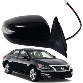 Marretoo for NISSAN ALTIMA 2013-2018 Side Mirror Assembly Driver Side for NISSAN ALTIMA Accessories | | Power | Heated | Turn Signa| Replaces NI1321225(LH)