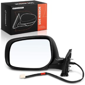 A-Premium Driver Side Power Door Mirror - Compatible with Toyota Yaris 2007 2008 2009 2010 2011 Hatchback 2-Door - Non-Heated Folding Black Outside Rear View Mirror
