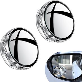2 PCS Car Blind Spot Mirror, 2.36x0.71In Ultra Wide Angle HD Rearview Mirror, Vacuum Suction Cup Adjustable Side View Mirror, Suitable for Most Cars (Silver)