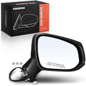 A-Premium Passenger Side Power Door Mirror - Compatible with Toyota RAV4 2019 2020 2021 2022 - Non-Heated Manual Folding Black Outside Rear View Mirror - Replace# 879100R261