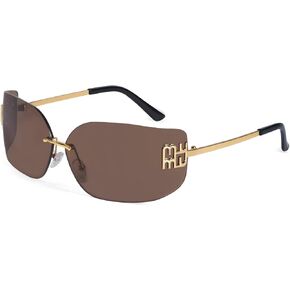 Retro Oval Sunglasses for Women Classic Round Designer Sun Glasses UV400 Protection Gold Metal Frame Shades
