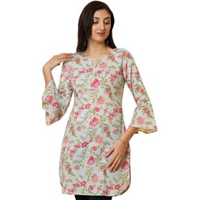 Tissu Women's Floral Printed Pure Cotton Kurti Tunic