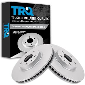 TRQ Front Brake Rotors Set Vented Premium G-Coated Compatible with 2013-2020 Ford Fusion 2013-2016 Lincoln MKZ
