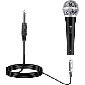 E I F E R Wired Dynamic Microphone with 6.5mm Plug and 2-Meter Cable for Karaoke and Performance