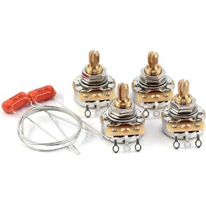 (4) TAOT CTS 500K SHORT SPLIT Shaft Potentiometers + (2) Orange Drop .022 Capacitors for Electric Guitar