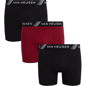 Van Heusen Men's Boxer Briefs - 3 Pack Casual Stretch Boxers with Contour Pouch - Breathable Underwear Boxers for Men (S-XL)