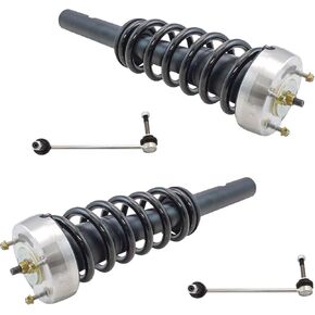 TRQ Front Suspension Kit Complete Strut & Coil Spring Assembly Sway Bar Stabilizer Link Compatible with 2007-2013 BMW X5 2008-2014 X6