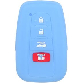 SEGADEN Silicone Cover Protector Case Holder Skin Jacket Compatible with Toyota Camry RAV4 Corolla Avalon 4 Button Smart Remote Key Fob 3+1 BTN CV4426 Yellow