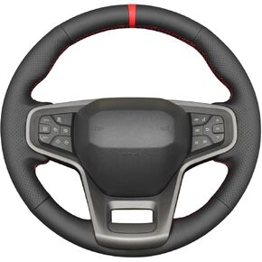 MEWANT Steering Wheel Cover for Ford Bronco 2021-2024 Hand-Stitched Car Steering Wrap