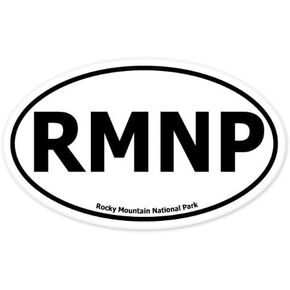 Rocky Mountain National Park Oval car Bumper Sticker 5" x 3"