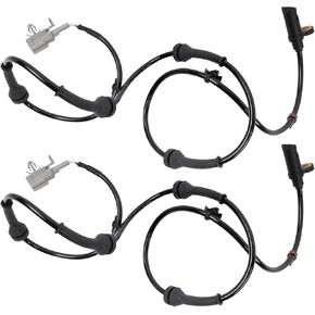 TRQ Rear ABS Wheel Speed Sensor Set Compatible with 2008-2013 Nissan Rogue 2014-2015 Rogue Select