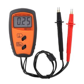 Resistance Voltmeter, Mini Sm8124A LCD Display Digital Resistance Voltmeter Battery Voltage Tester for Automobiles Electric Vehicles