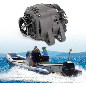 8M0057693 Alternator 12V 55A Compatible with Mercury Outboards Marine Engines 135 150 HP SeaPro 2012 & Up 4-Groove Pulley Replace ARROWHEAD AND0626, J&N 400-52434, 8M0062515 8M0065239