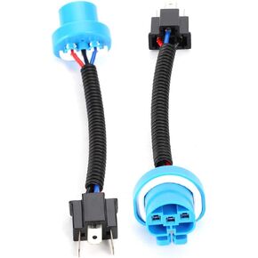 2Pcs Headlight Wiring Harness, 9007 Male to H4 Female Plug Headlight Conversion Cable Wire Connector Adapter,Light bulb