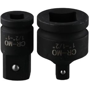 1" (F) to 1/2"(M) & 1/2" (F) to 1"(M) Impact Socket Adapter Set, Chrome Molybdenum Steel Converter for Auto Construction