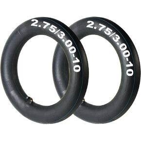2.75-10 Dirt Bike Tire 3.00-10 Tire 80/100-10 Inner Tube for 10 inch Dirt Bike Tube Scooter [2 Pack | Thickened Butyl Tire | 90° Valve]