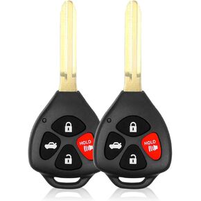 2 Pack Key Fob Remote 4D67 Chip Fit for Toyota Camry 2007-2011 Corolla 2009 2010, HYQ12BBY Keyless Entry Remote Control Key Replace 89070-06232