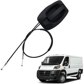 Sliding Door Handle with Cable, 5RK14JXWAB Compatible with Promaster 2014-2018 1500 2500 3500 Right Passenger Side (Black)