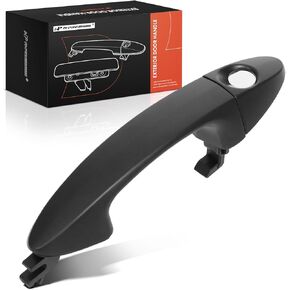 A-Premium Front Driver or Passenger Side Exterior Door Handle with Keyhole Compatible with Ford Fiesta 2011-2019, Without Card-Pushbutton Start, Smooth Black, Replace# 8A61AA22404BCXWAA
