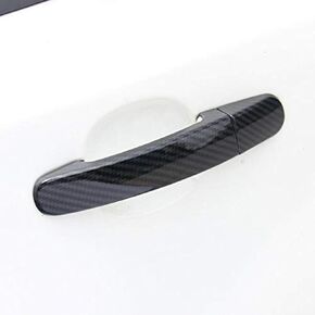 Sport Style Carbon Fiber Print Door Handle Cover Trim for Ford Focus MK3 2012-2018 Escape 2013-2018 (with Keyless Holes)