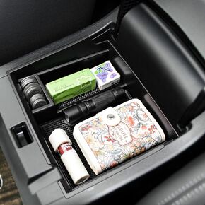 Center Console Organizer Tray Compatible with Honda Accord Sedan 2013 2014 2015 2016 2017 Accessories, Armrest Organizer Accord Accessories Secondary Storage Box Middle Console Tray